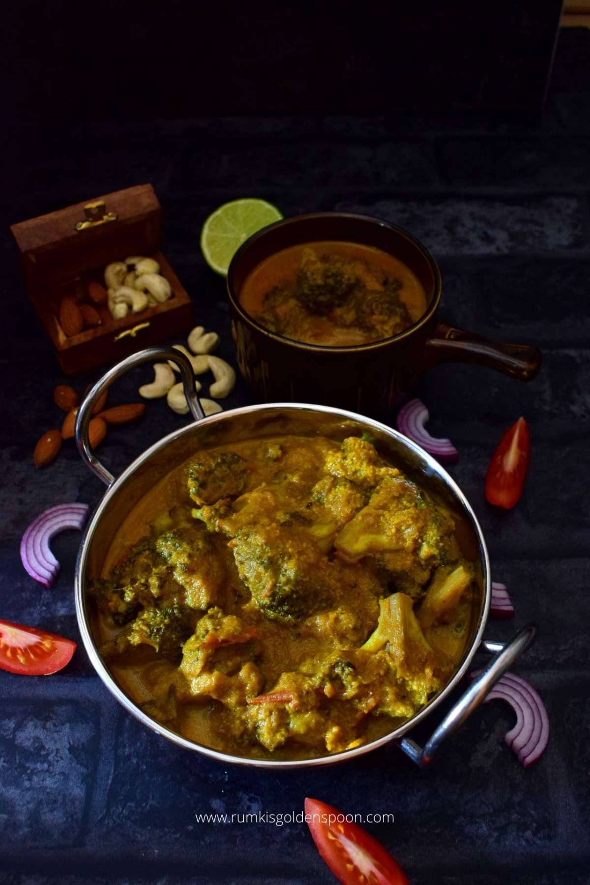 Shahi Broccoli, broccoli curry, broccoli curry Indian, broccoli curry recipe, recipe for broccoli curry, recipe of broccoli curry, recipe with broccoli curry, broccoli curry Indian recipe, broccoli curry recipe Indian, broccoli recipe vegetarian, broccoli recipe Indian, broccoli in Indian recipes, Indian recipe with broccoli, Indian recipe of broccoli, Indian recipe for broccoli, broccoli recipe Indian Style, broccoli ki sabzi, benefits of broccoli, how to make broccoli sabzi, Vegetarian recipes in India, Indian curry, Indian curry recipe, Cashew nut curry, Rumki's Golden Spoon