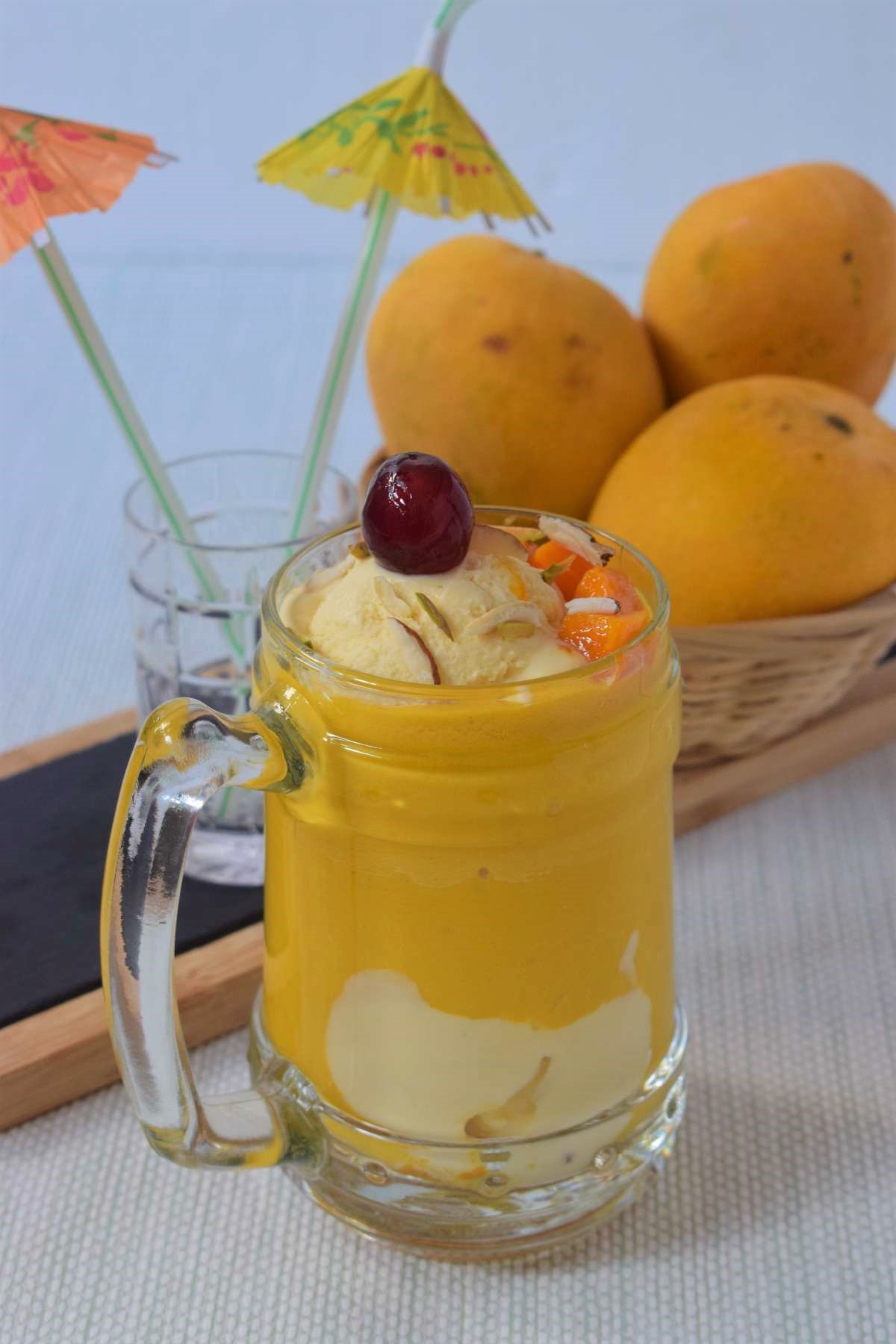 Mango mastani recipe | Mastani cold drink | Mastani drink recipe | How ...