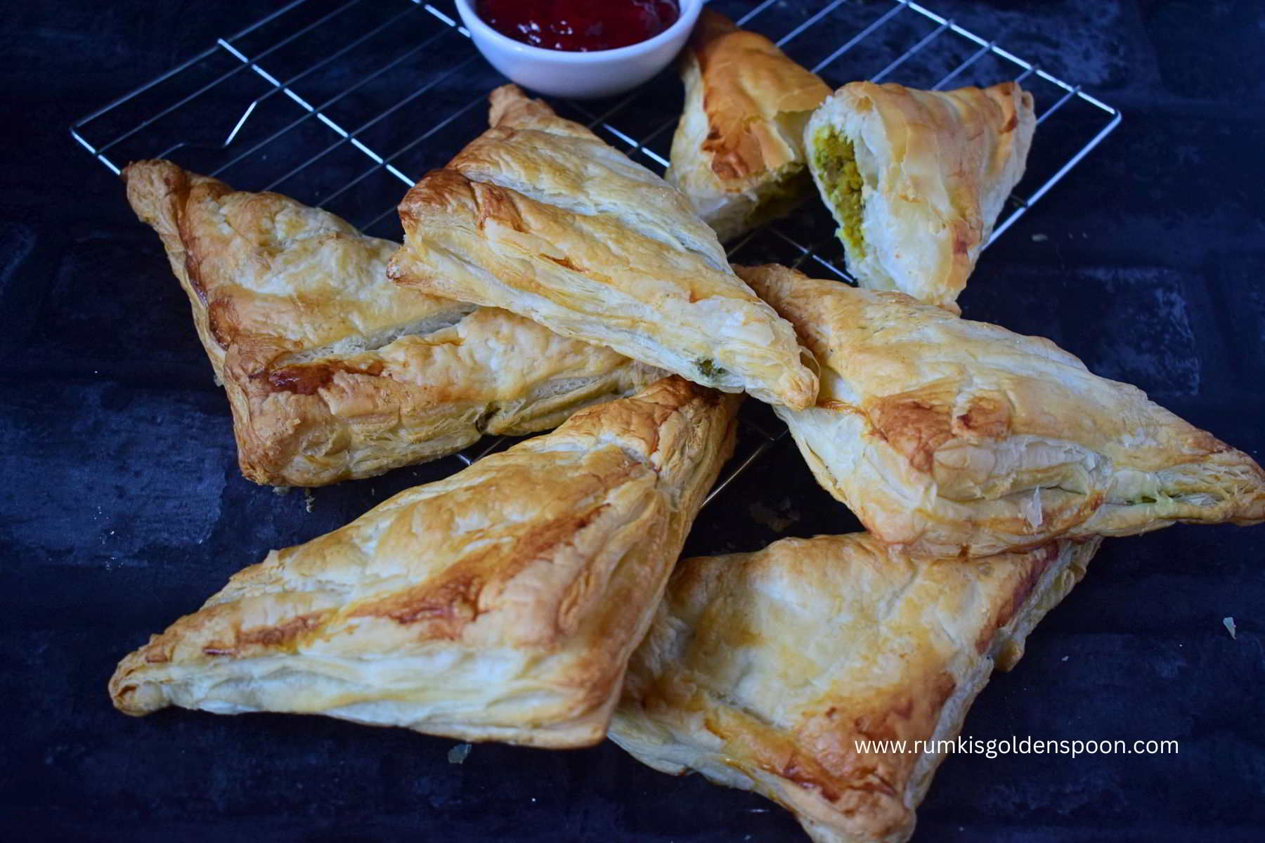 Baked Aloo Patties Recipe  How to Make Potato Puff Pastry Step by Step —  Cooking with Anadi