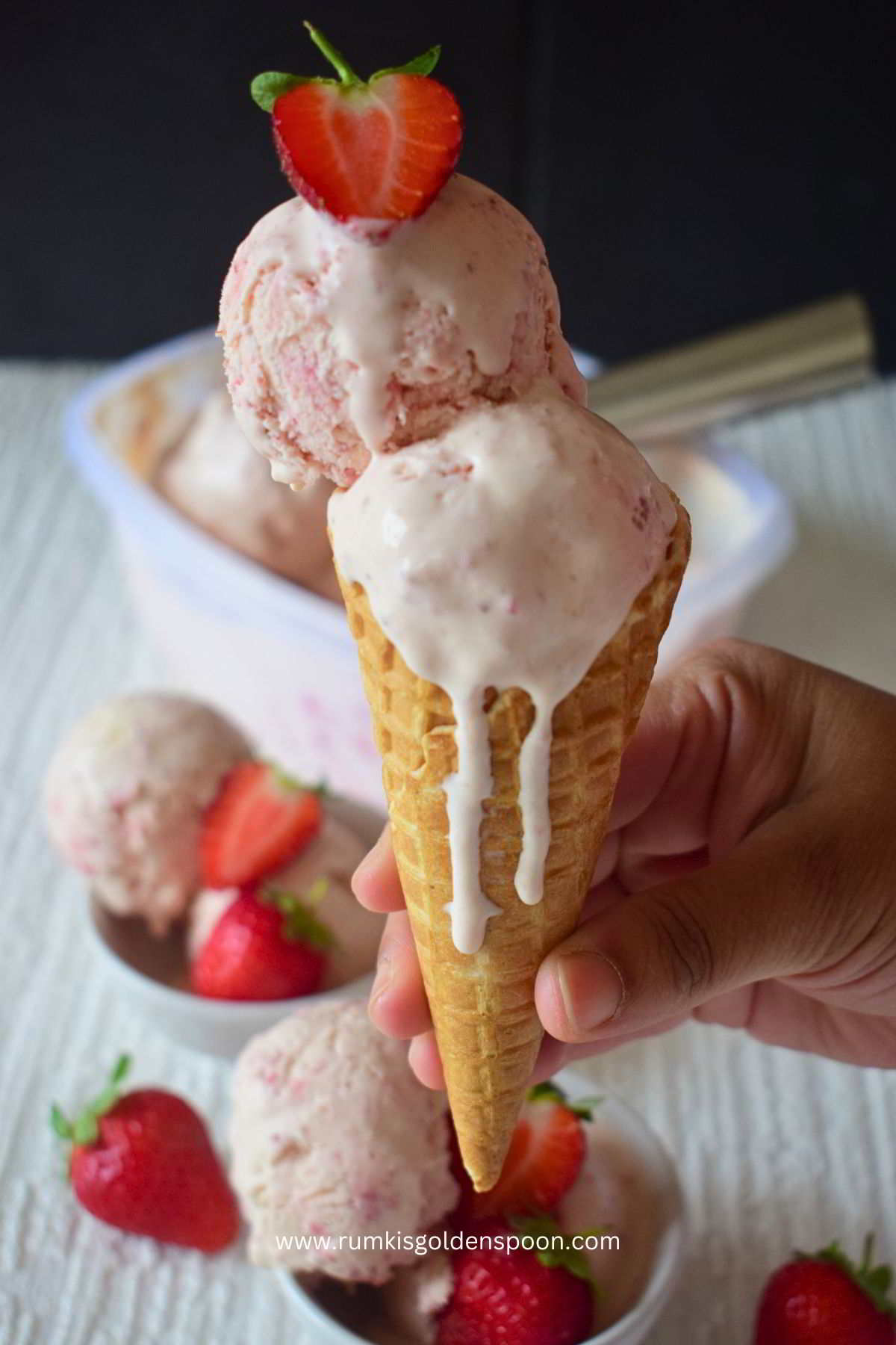 strawberry ice cream recipe, how to make strawberry ice cream, no churn strawberry ice cream, homemade strawberry ice cream, basic strawberry ice cream recipe, strawberry ice cream recipe without ice cream maker, strawberry ice cream recipe easy, easy strawberry ice cream recipe, easy strawberry ice cream recipe uk, how to make strawberry ice cream at home, quick strawberry ice cream, homemade strawberry ice cream ingredients, easy strawberry ice cream 3 ingredients, how to make strawberry ice cream step by step, best homemade strawberry ice cream, homemade strawberry banana ice cream, how to make strawberry ice cream in ninja blender, how to make strawberry ice cream without eggs, how to make strawberry ice cream from scratch, how to make strawberry ice cream easy, healthy homemade strawberry ice cream recipe, homemade strawberry ice cream no machine, homemade strawberry ice cream recipe without ice cream maker, old fashioned strawberry ice cream, easy raspberry ice cream recipe uk, easy simple ice cream recipe, how to draw a strawberry ice cream, the best strawberry ice cream, fresh strawberry ice cream, no cook strawberry ice cream, Rumki's Golden Spoon