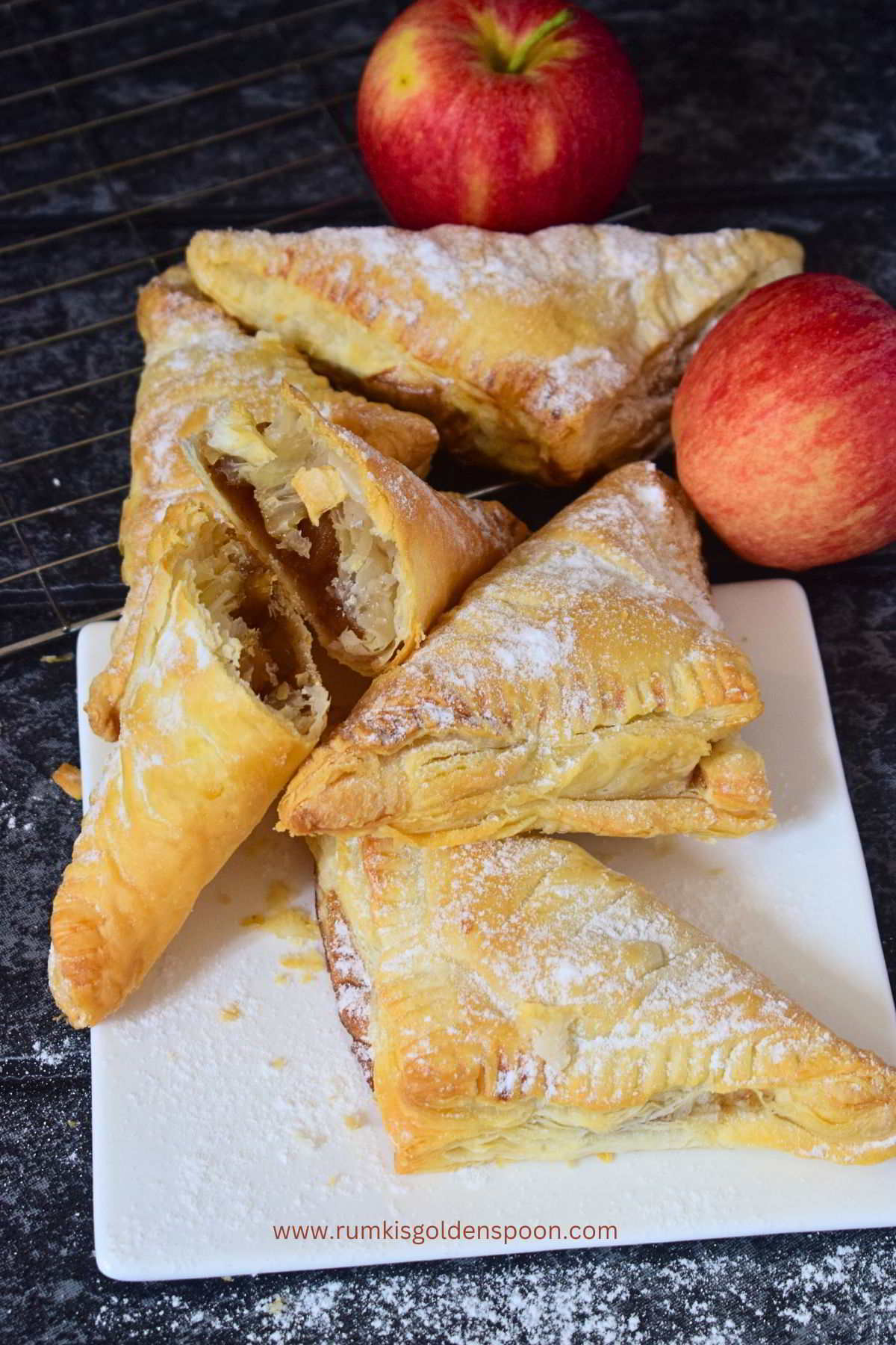 apple turnover recipe, apple turnovers with puff pastry, how to make apple turnover, old fashioned apple turnover recipe, homemade apple turnover, easy apple turnover recipe uk, best apple turnover recipe, quick and easy apple turnovers, easy apple turnover recipe from scratch, easy apple turnover filling recipe, simple apple turnover recipe puff pastry, quick apple turnover recipe, homemade apple turnovers with puff pastry, apple turnovers with puff pastry sheets, quick and easy apple turnover recipe, quick easy apple turnovers, apple recipes, autumn recipes, Rumki's Golden Spoon