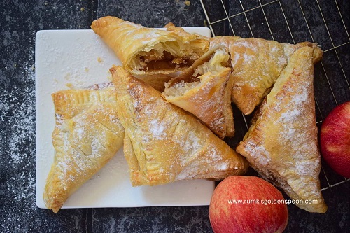 apple turnover recipe, apple turnovers with puff pastry, how to make apple turnover, old fashioned apple turnover recipe, homemade apple turnover, easy apple turnover recipe uk, best apple turnover recipe, quick and easy apple turnovers, easy apple turnover recipe from scratch, easy apple turnover filling recipe, simple apple turnover recipe puff pastry, quick apple turnover recipe, homemade apple turnovers with puff pastry, apple turnovers with puff pastry sheets, quick and easy apple turnover recipe, quick easy apple turnovers, apple recipes, autumn recipes, Rumki's Golden Spoon